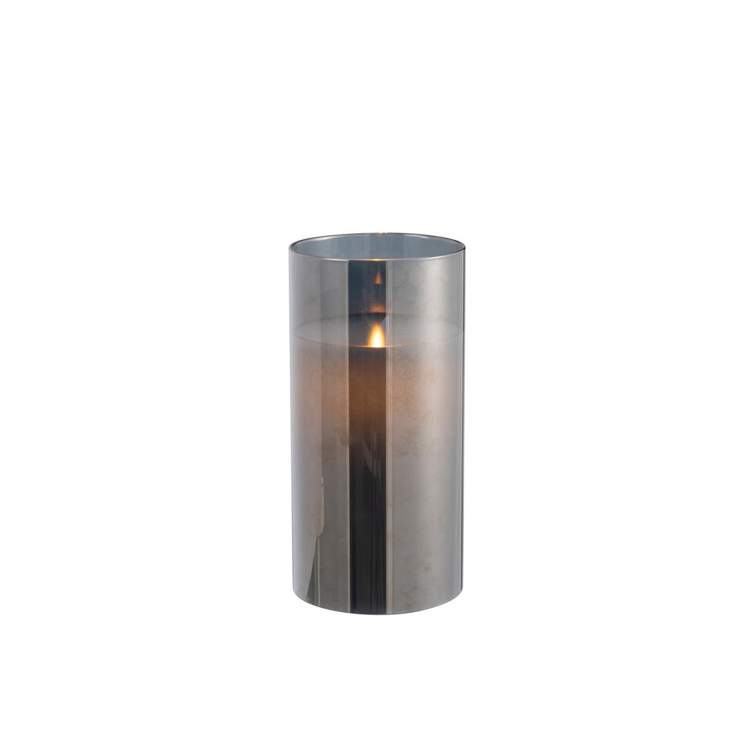 J-Line Lampe Led Brillante Verre Gris Moyen
