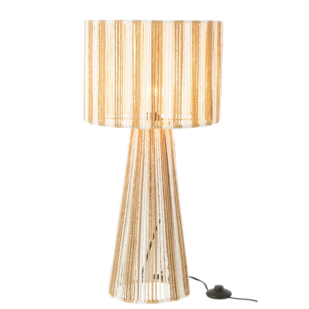 LAMPE AVEC CORDE  RAYURES