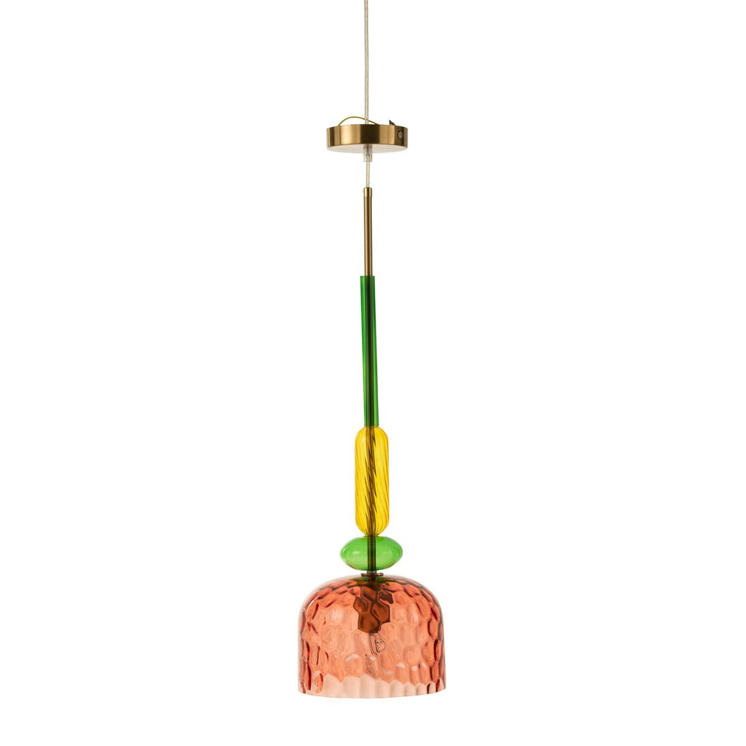 LAMPE SUSPENSION VERRE COLORE