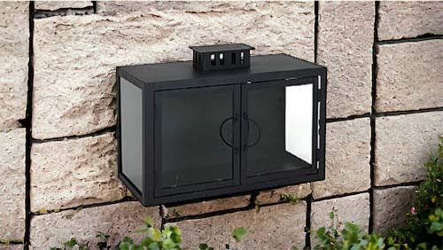 Lanterne d’Extérieur en Métal Noir Mat | Élégante et Polyvalente