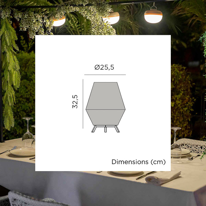 CONTA 30 cm  | Lampe Sans Fil  PVC Recyclé 30 cm  | Rechargeable avec Télécommande