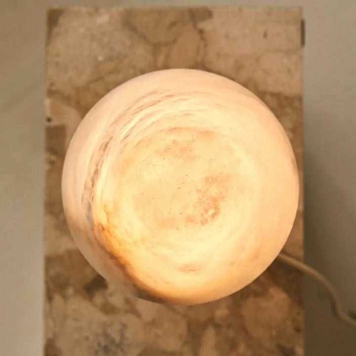 Lampe avec   abat-jour Albâtre naturel