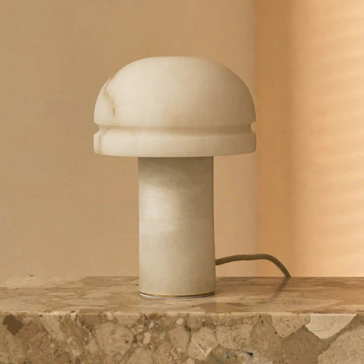 Lampe de table  Champignon en  Albâtre naturel