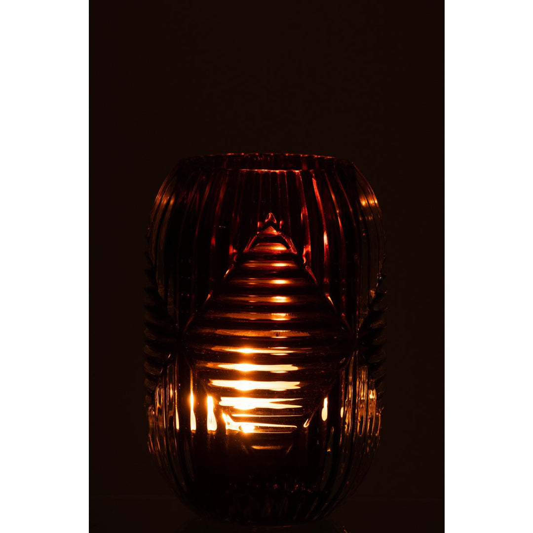 ART DECO PHOTOPHORE VERRE MARRON