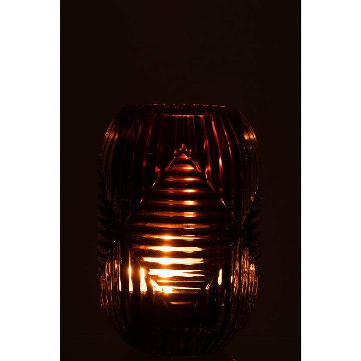 ART DECO PHOTOPHORE VERRE MARRON