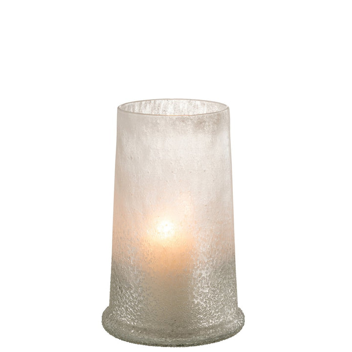 Photophore Sucre Verre Blanc H28