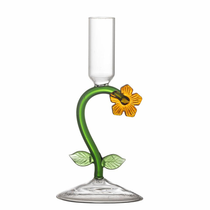 Photophore en verre coloré  Marguerite
