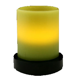 Photophore en vrai cire vert pomme