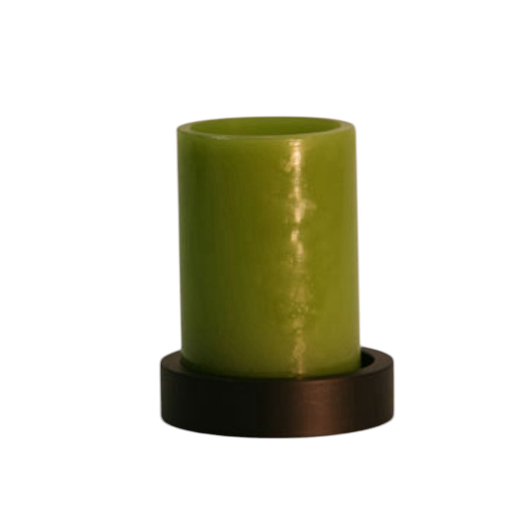 Photophores en vrai cire vert pomme