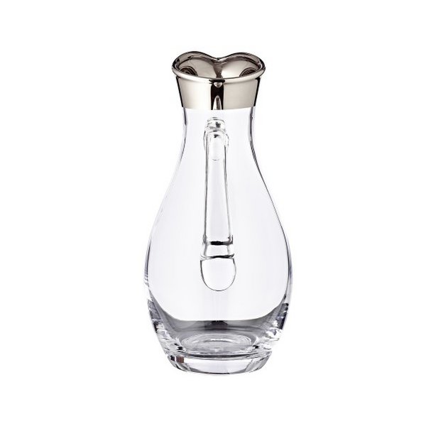 Pichet EDZARD Johnny, verre en cristal soufflé à la bouche bord en platine