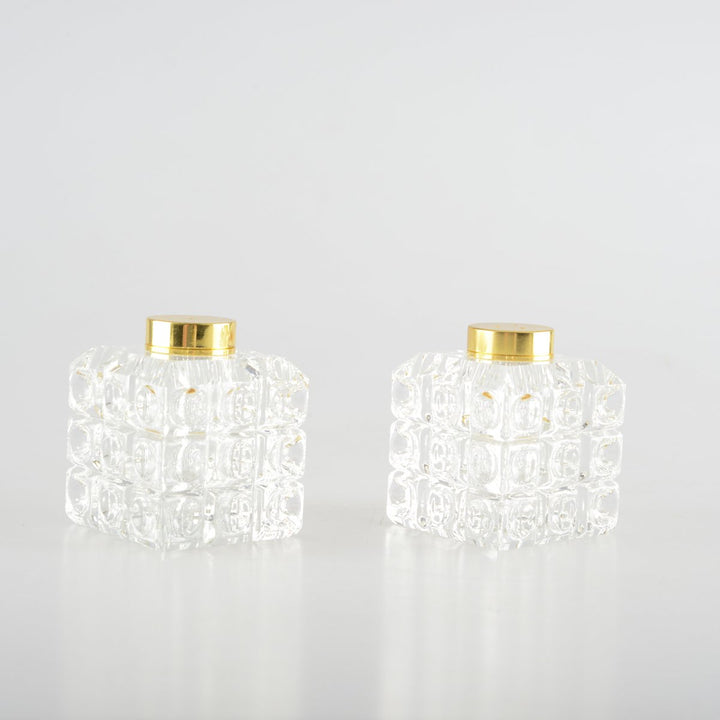 Salière et poivrière carreau doré