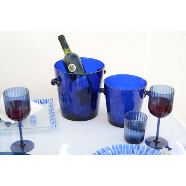 Seau à champagne bleu fonce PLASTIQUE