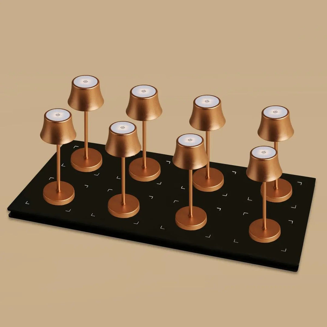 Set Professional-8 Mini lampes Cuivre/Copper & 1 Multi-chargeur  Qi