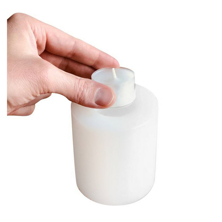 Set de 2 bougies permanentes Cornelius Pine (hauteur 5/7 cm, Ø 7 cm), blanches, photophores résistants à la chaleur jusqu’à 90