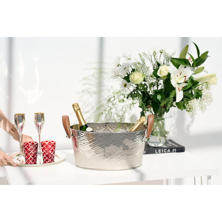 Set de 6 verres en cristal Dio (hauteur 10 cm, capacité 230 ml), rouge rubis, taillee