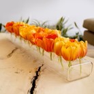 Vase à 24 Fleurs | Rectangulaire en Verre