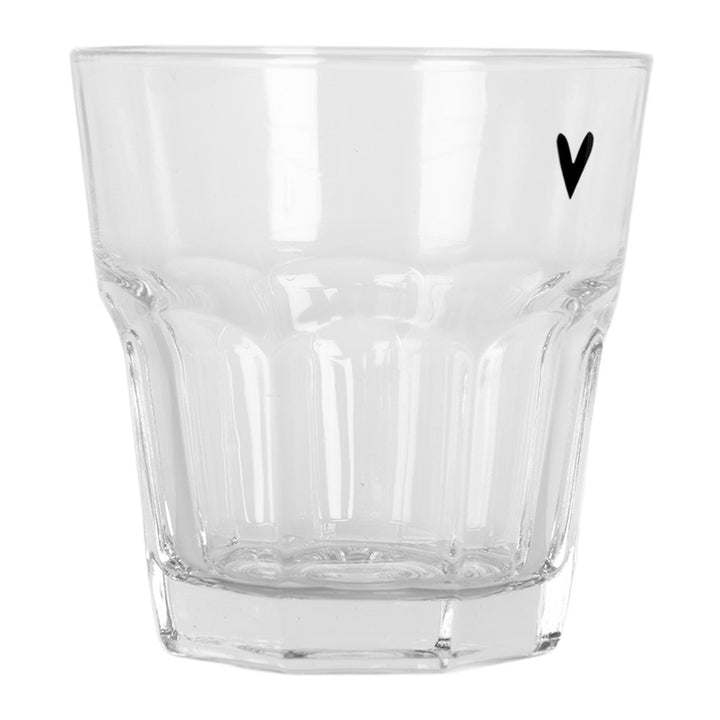 Verre à Eau   -Motif Cœur - 200 ml -Transparent