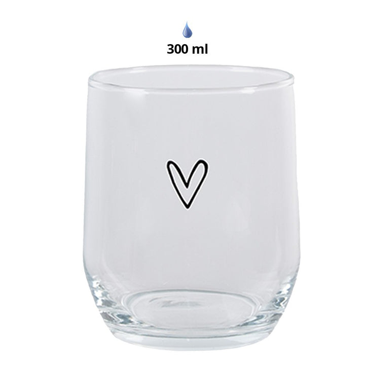 Verre à boire avec motif coeur pour vos coktail