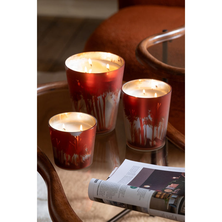 Bougie Parfumée Noa Forêt Soja Rouge/Doré -Petite tailles