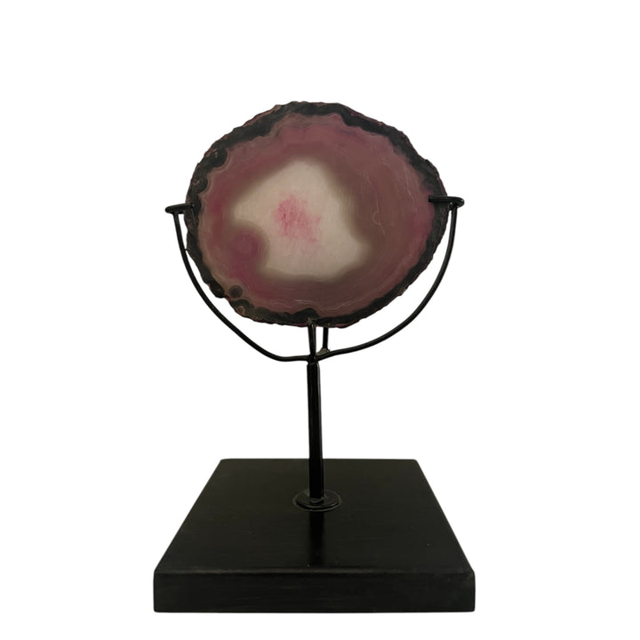 bougeoir agate rose pour bougie chauffe plat