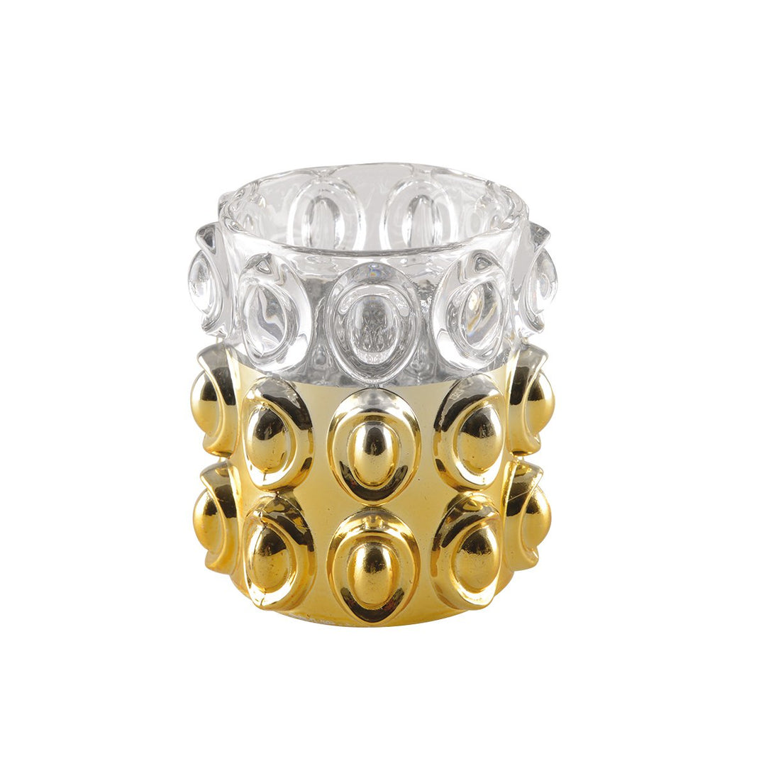 bougeoir bulle moitie doré