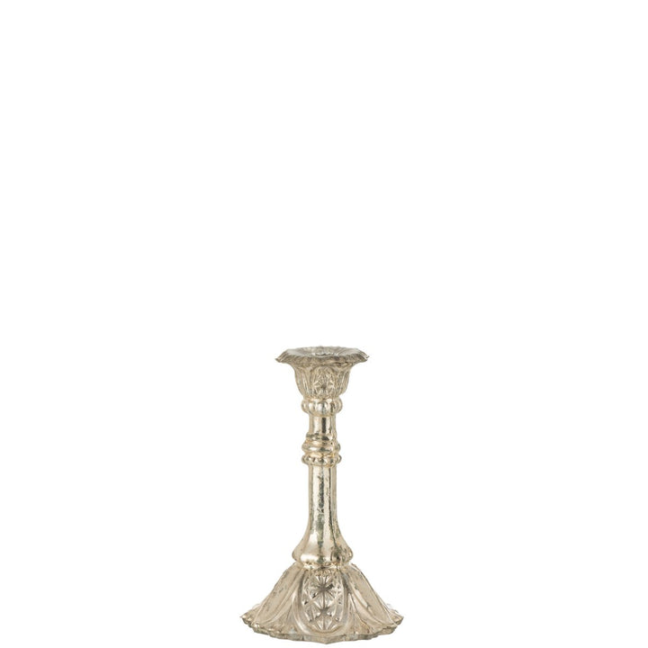 bougeoir oriental verre argente