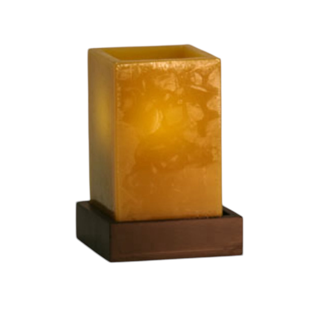 bougeoirs en vrai cire avce socle en bois