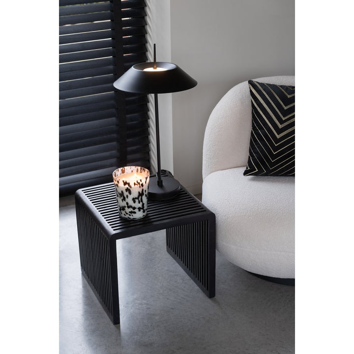 bougie en vere noir et blanc