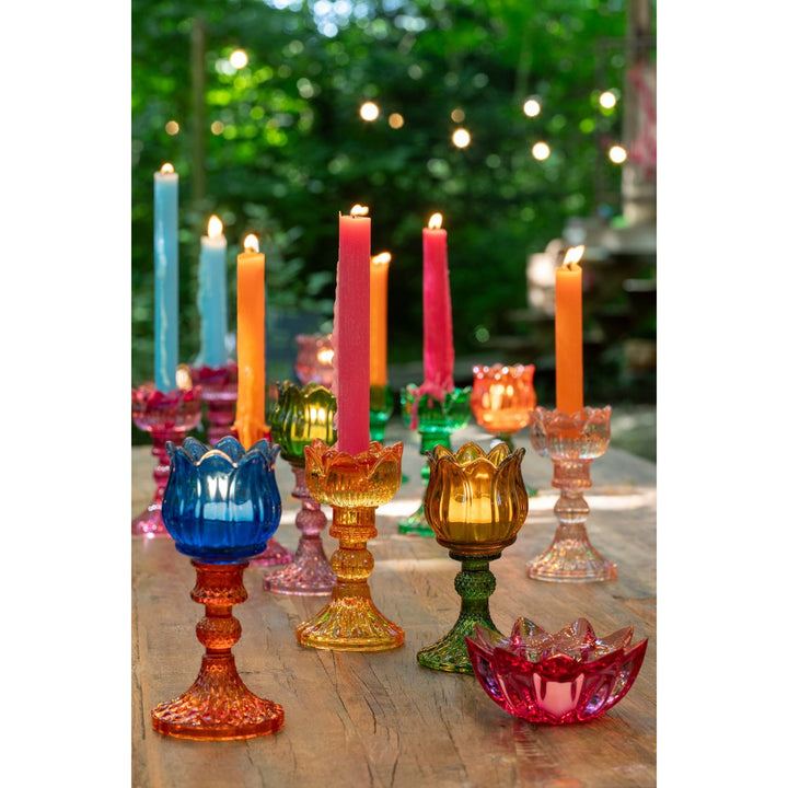 bougies chandelles couleurs