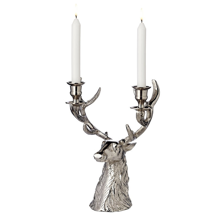 chandelier bois de cerf 2 bougies