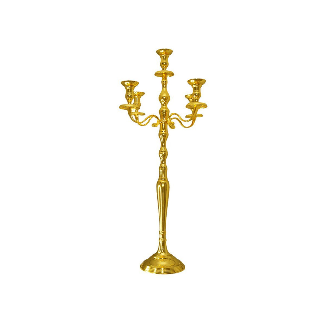 chandelier doré à cinq branches mariage