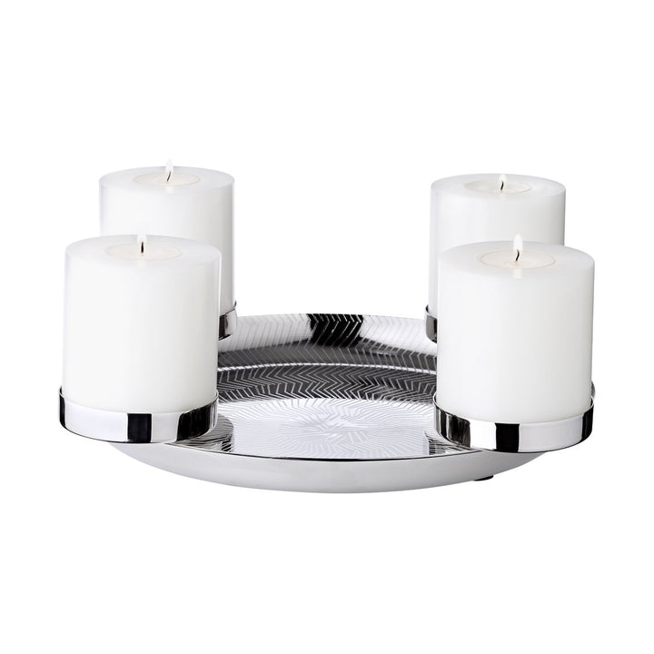 couronne de l'avent argent