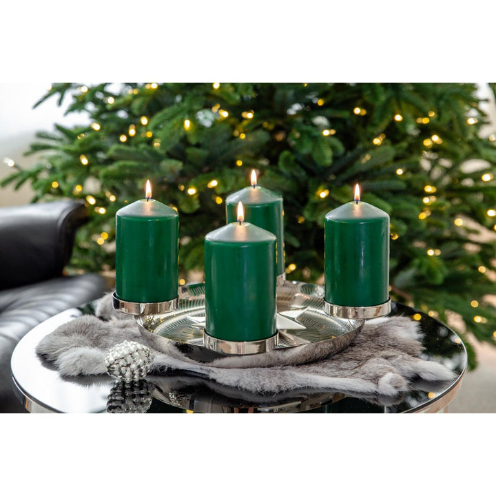 couronne de l'avent argent poli  FETE NOEL