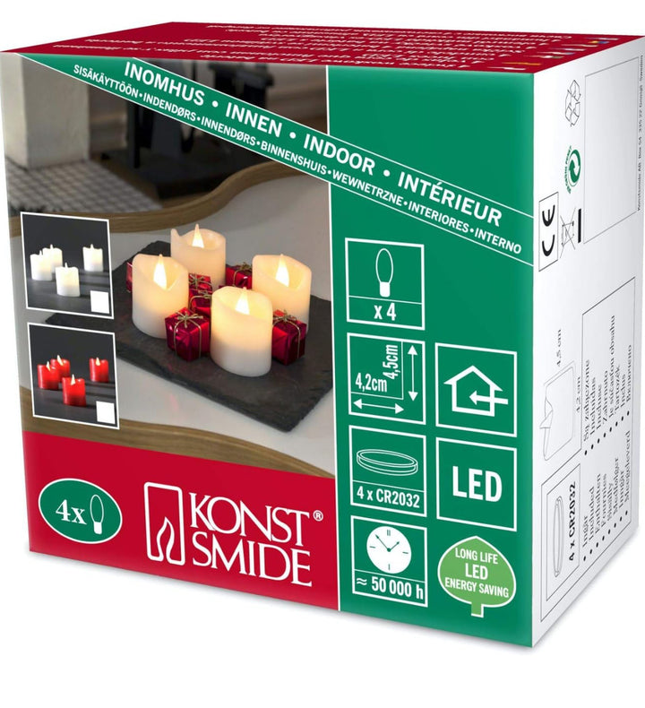 decoration de noel konstsmide bougies en cire véritable à piles