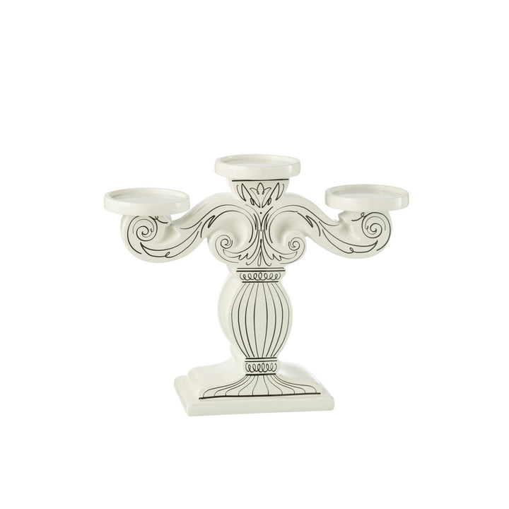 Chandelier Dolomie-Polyrésine  Blanc/Noir