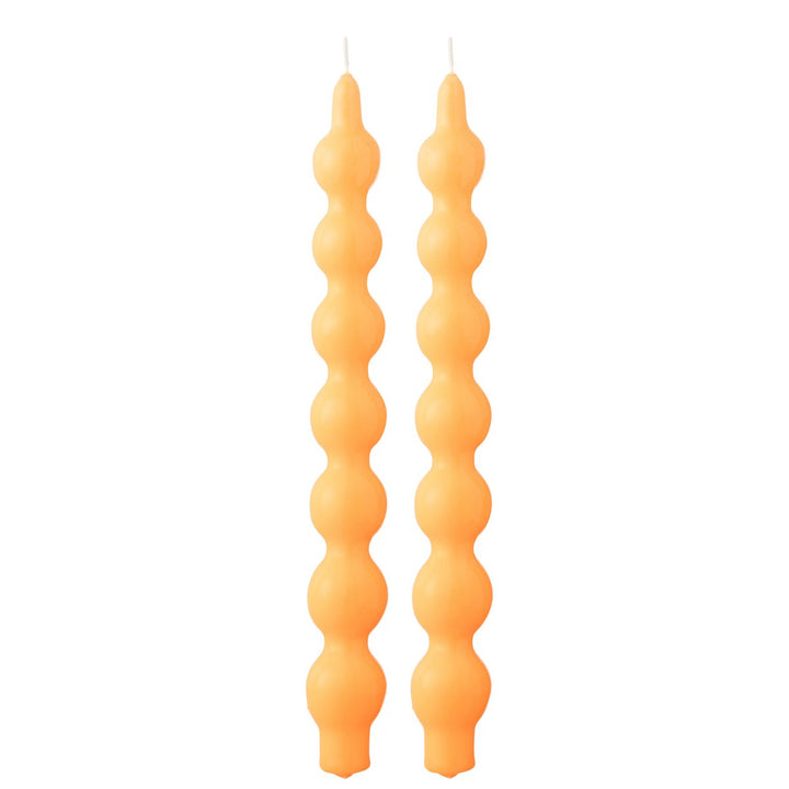 Boîte de 2 bougies Calebasse fluo orange - 5h 