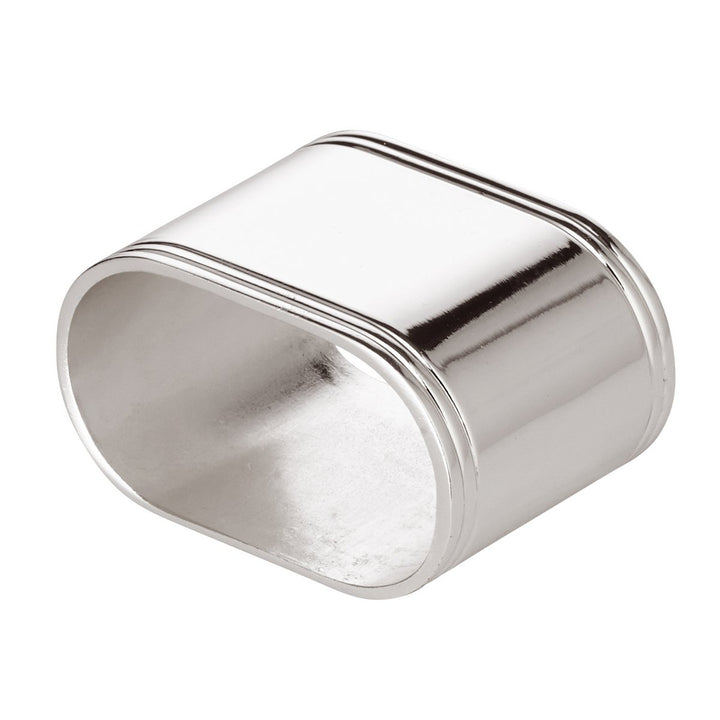 Set de 4 ronds de serviette Plaqués argent massif ovale