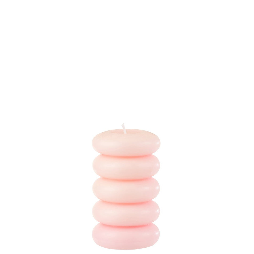 Bougie Macaron Rose Large - 10h