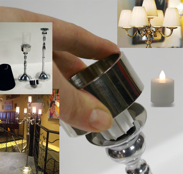 adaptateur chandelier pour bougie led