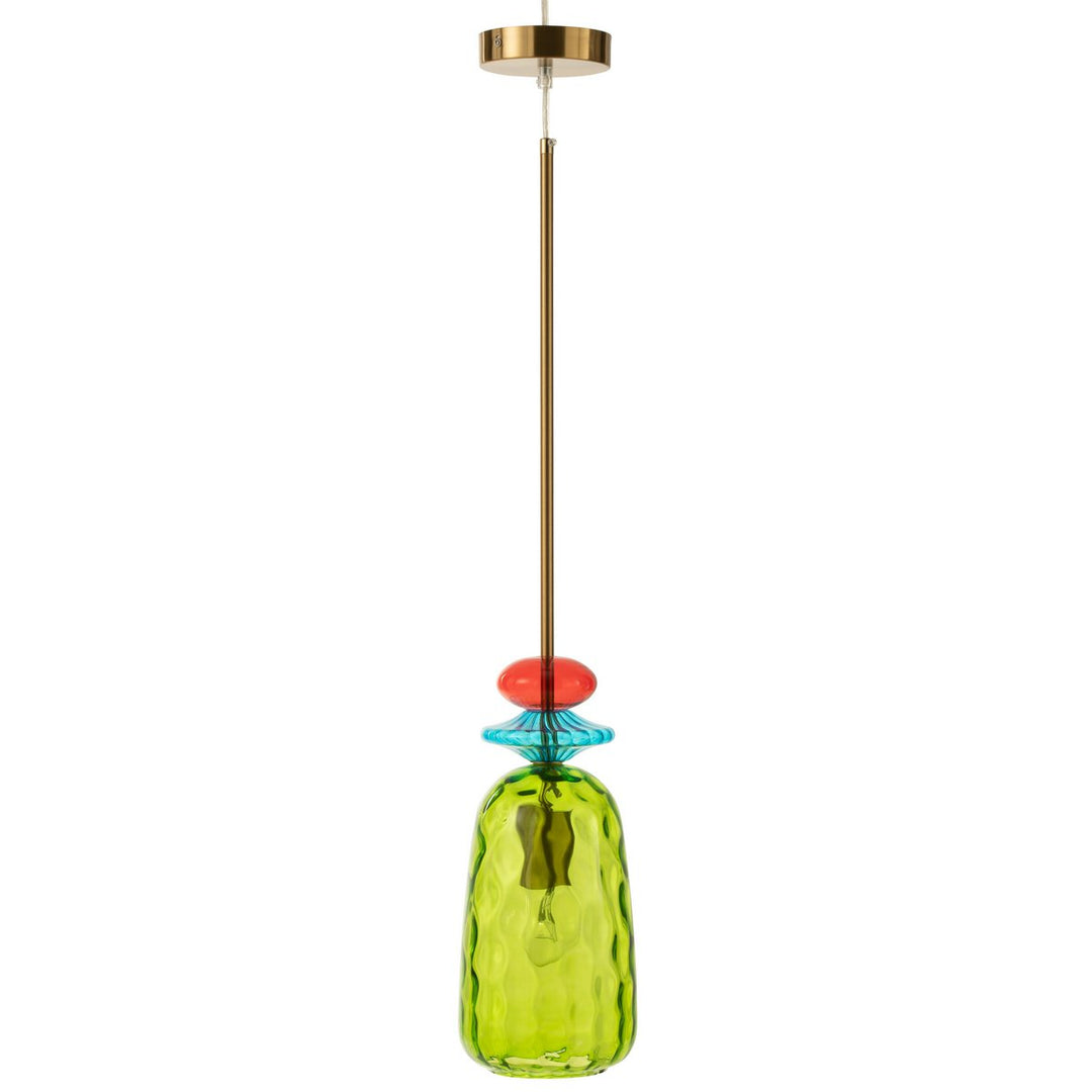lampe plafonier verre colore