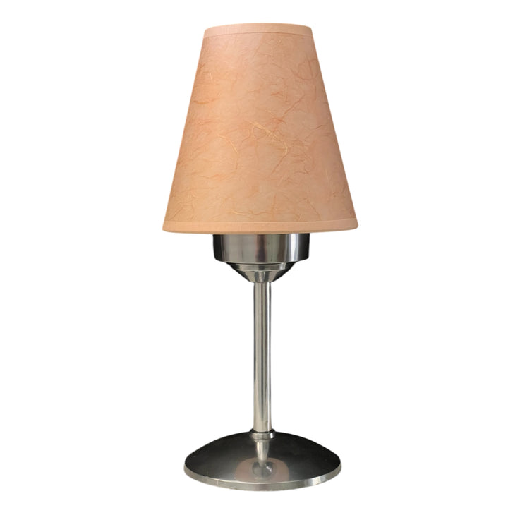 lampe  pour bougies LED rechargeables sans fil avec abat jour saumon claire