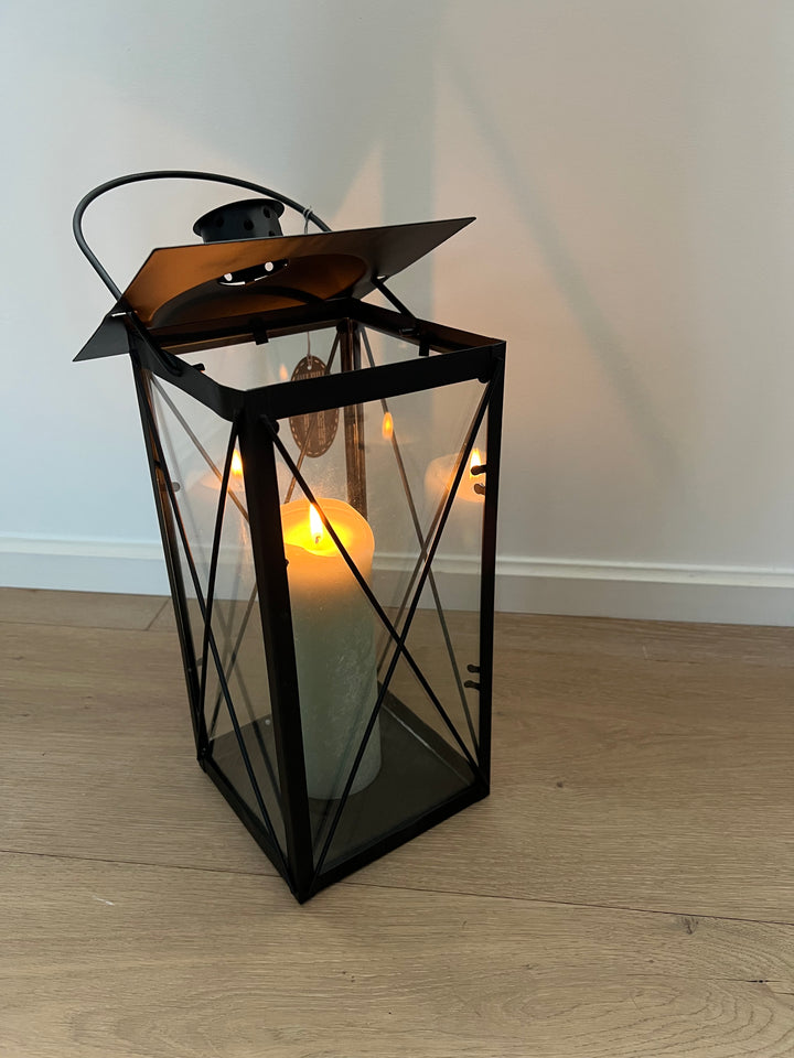 lanterne noir  pour bougies