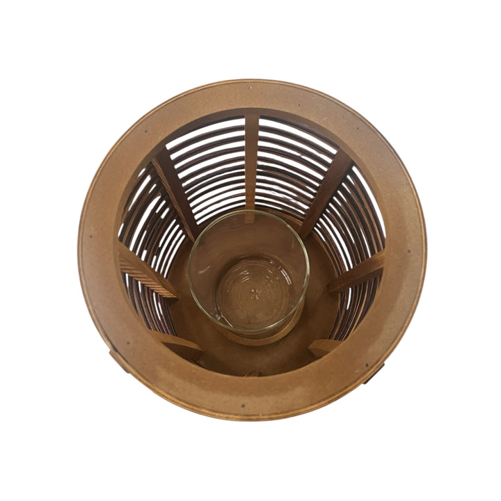 lanternes  en rotin avec finition nickel et corde en jute