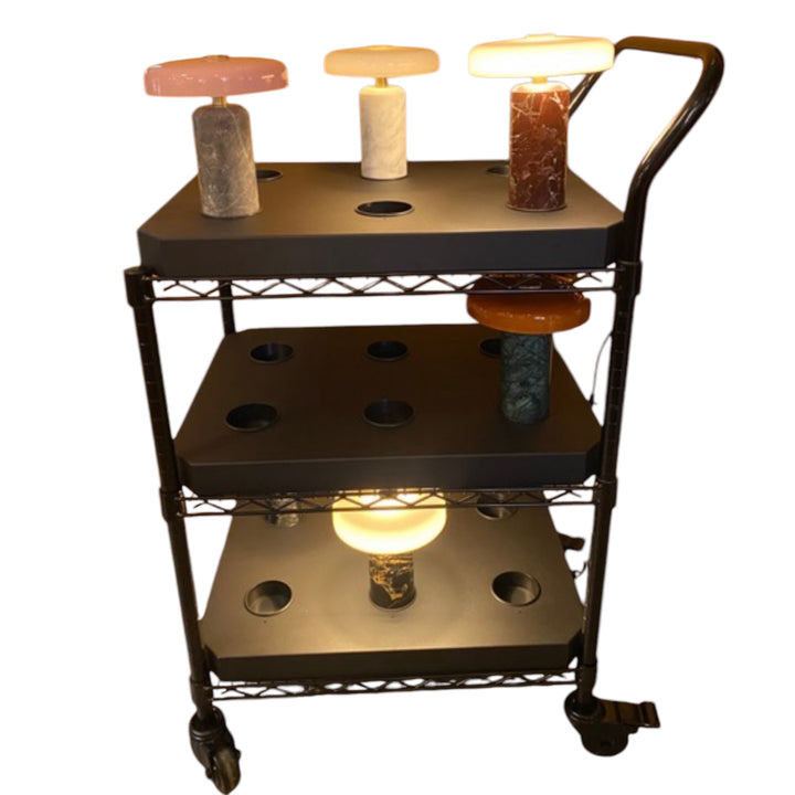 TRIP | MOUTH BLOWN  GLASS LAMPSHADE | RECHARGEABLE LED LAMP