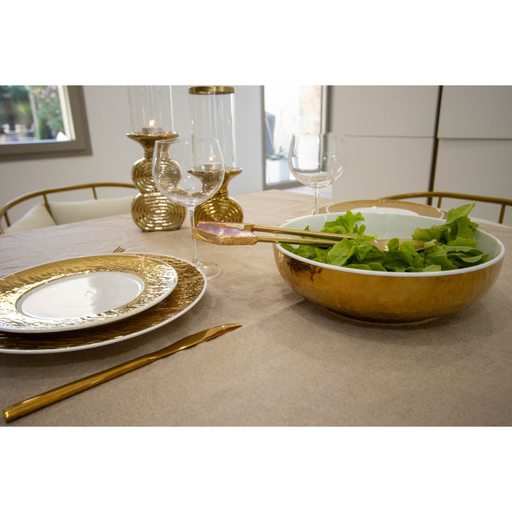 photophore dore spirale  avec verre