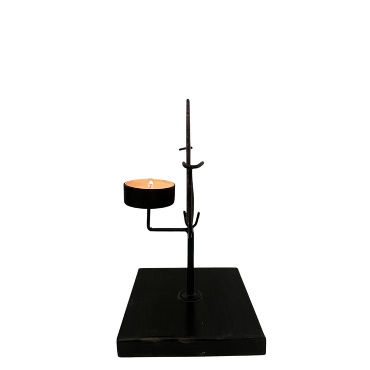 photophore en agate rose pour bougie