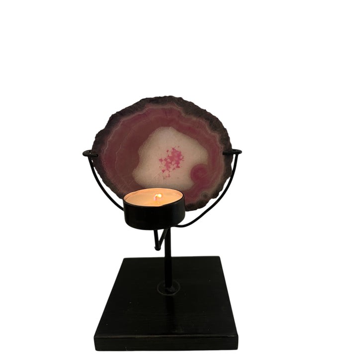 photophore en agate rose pour horec