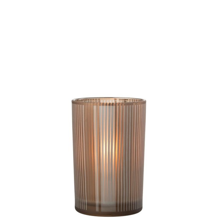 photophore en vere marron avec ligne