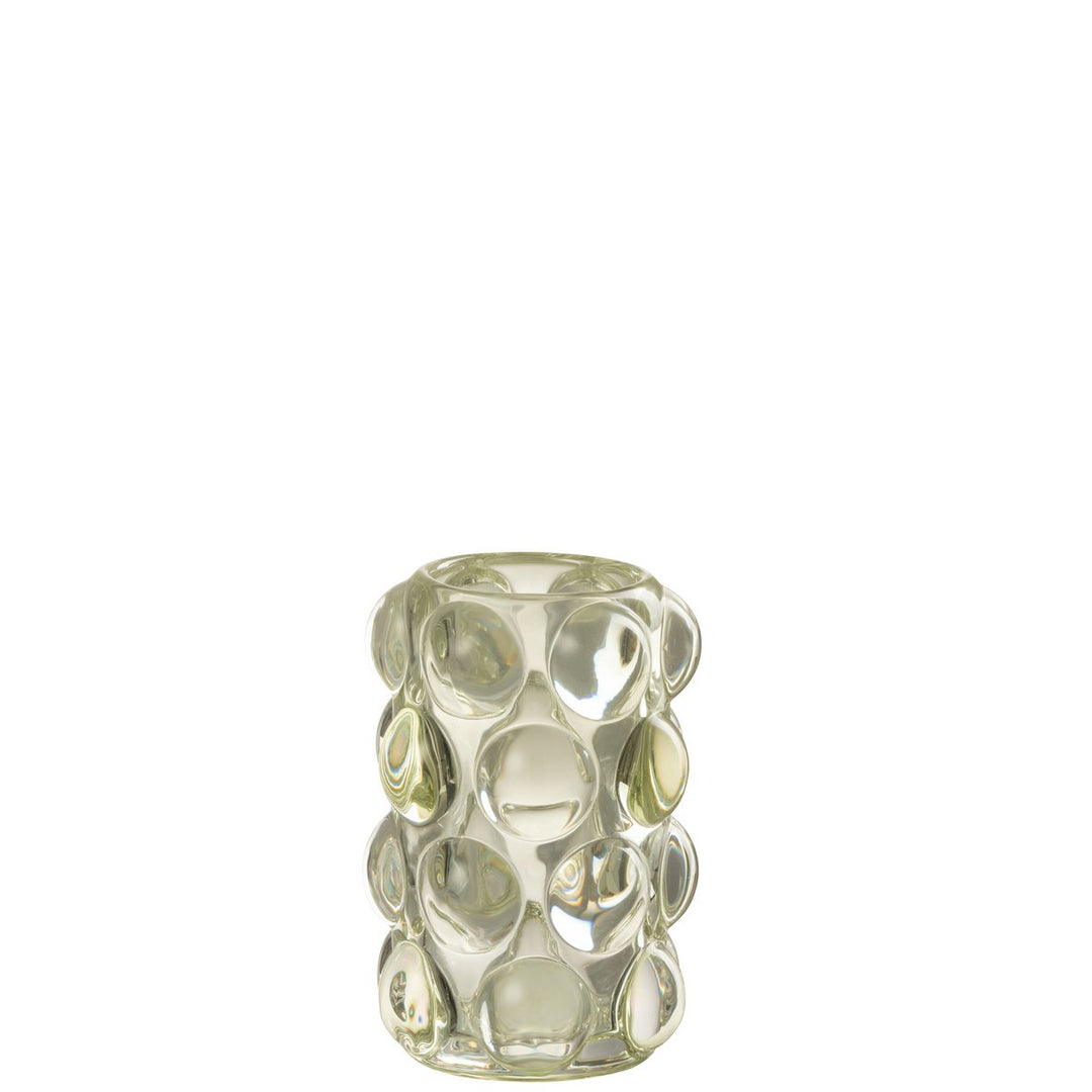 photophore en verre a bullle vert j-Line