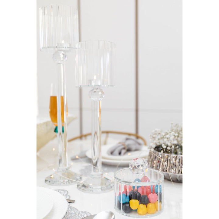 photophore  sur pied en cristal